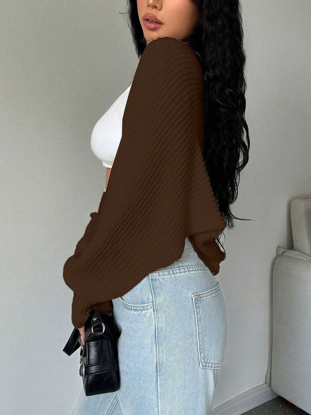 Women Crop Cardigan