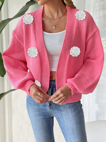 Women Cardigan with Applique Detail