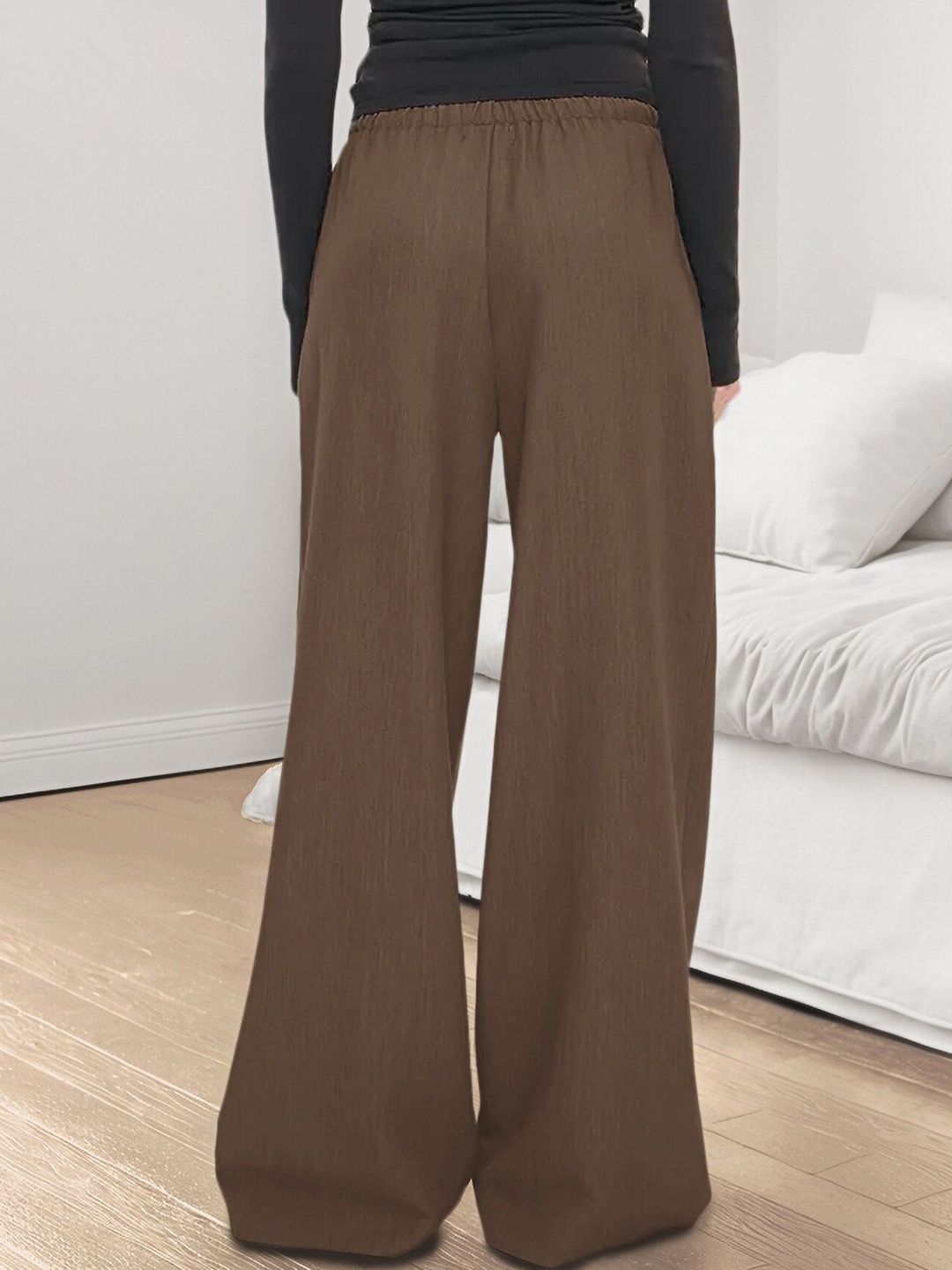 Women Loose Fit High-Rise Trousers
