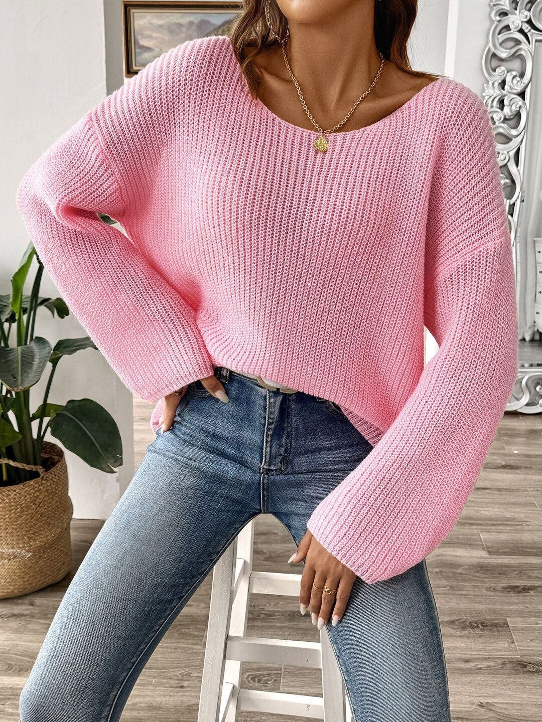 Women Ribbed Pullover