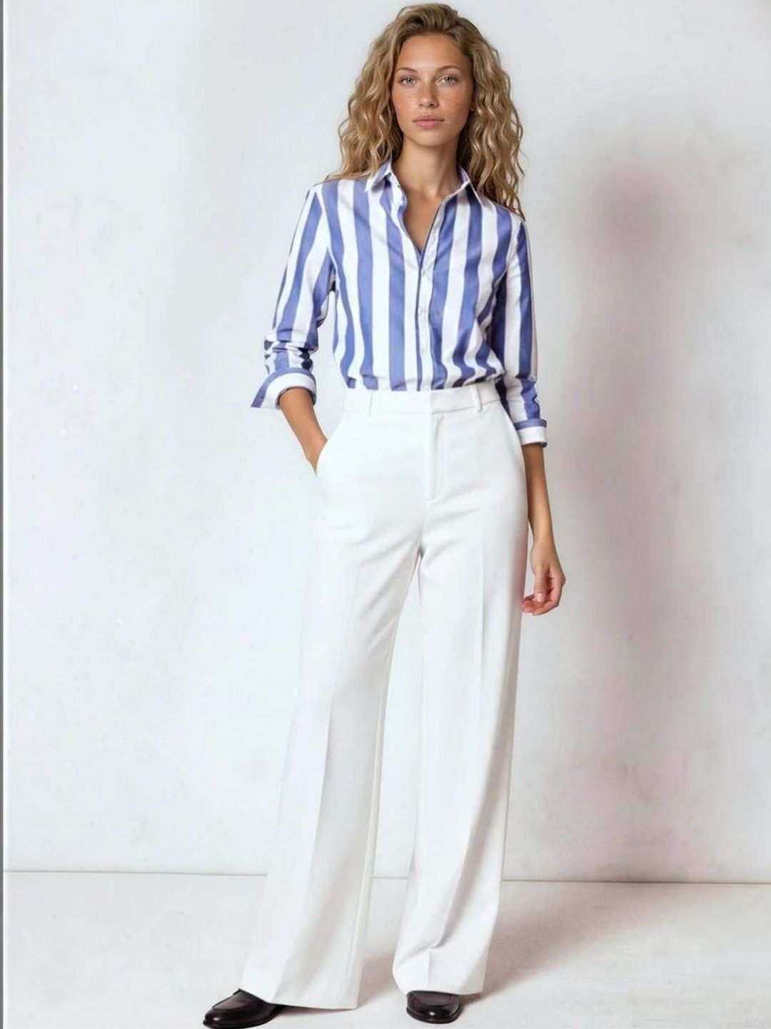 Women Straight Fit Wrinkle Free Trousers