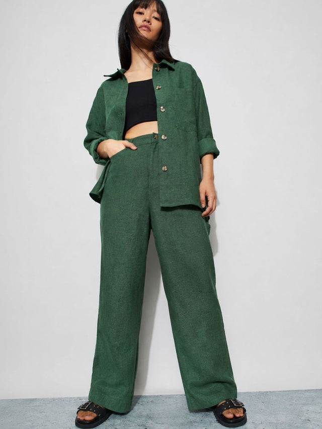 Solid Shirt with Trousers