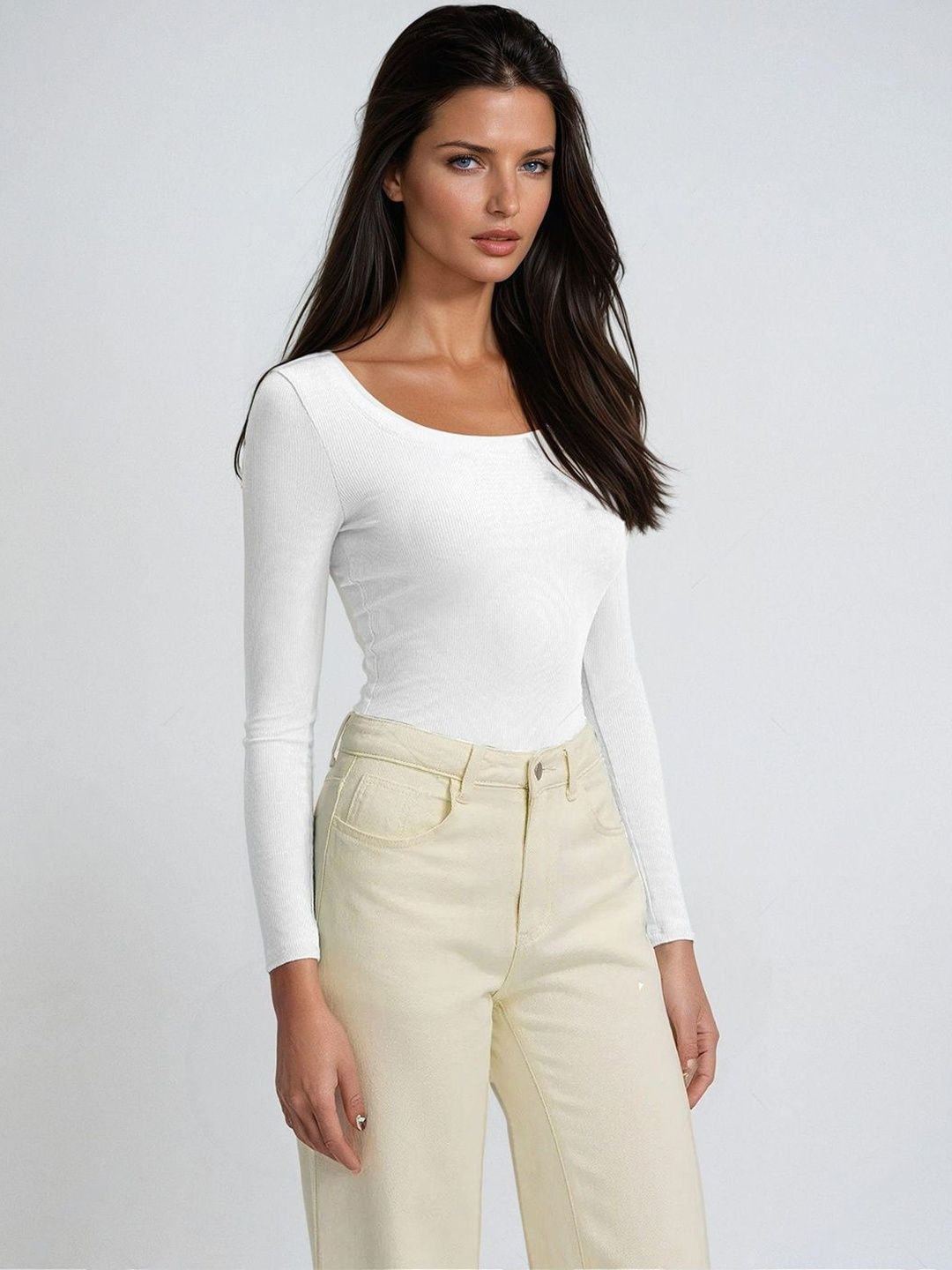 NOWI Scoop Neck Cotton Top