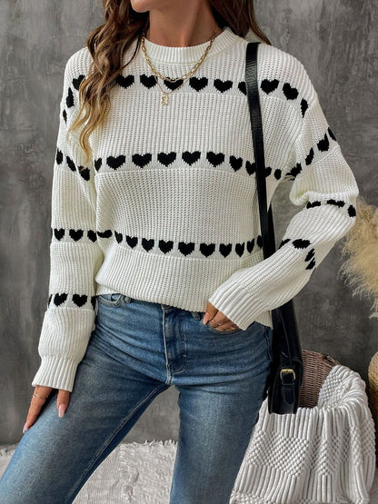 Printed Pullover in White Style 428 - Nowi Korean Fashion