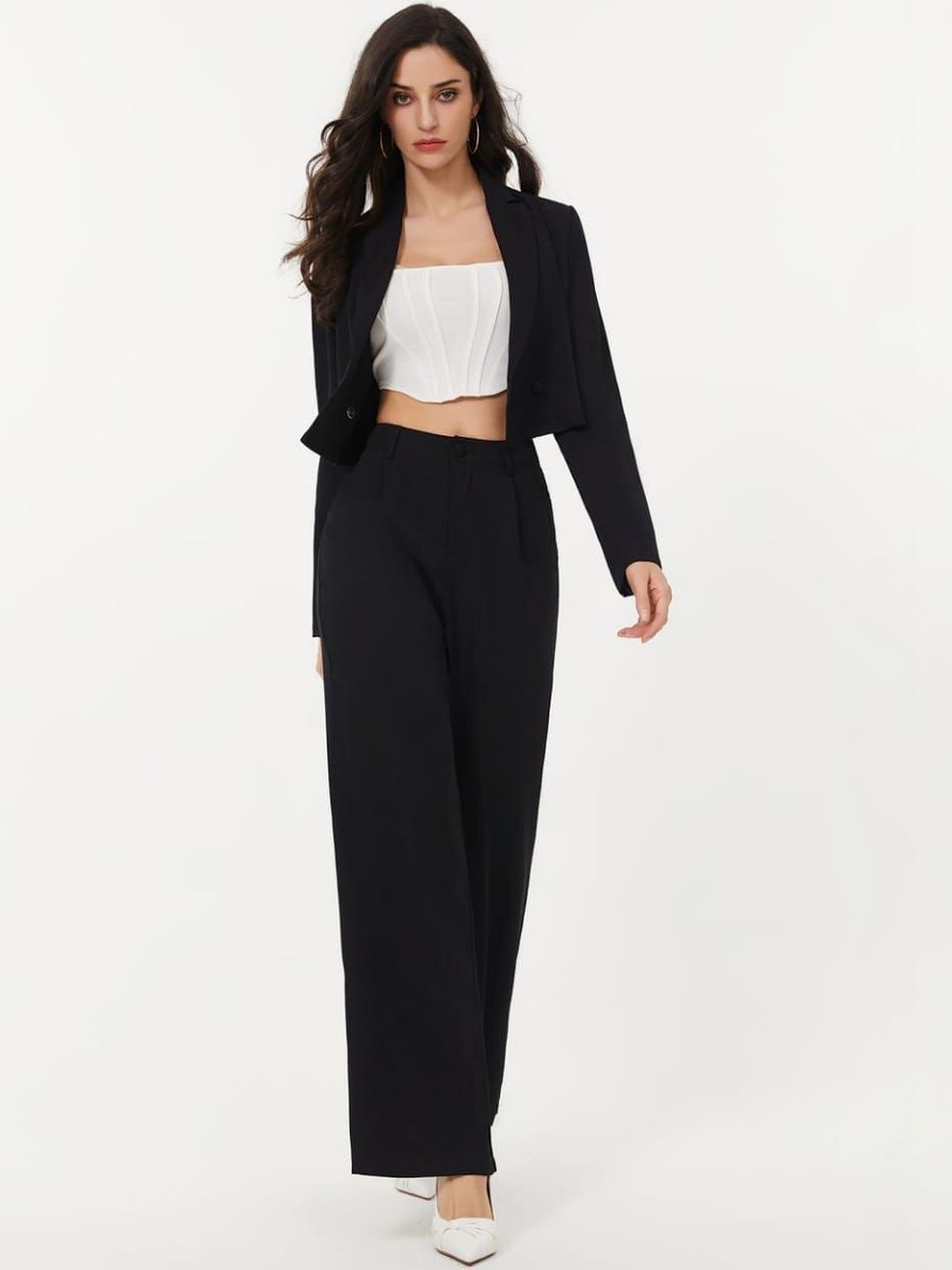 Women High-Rise Easy Wash Trousers