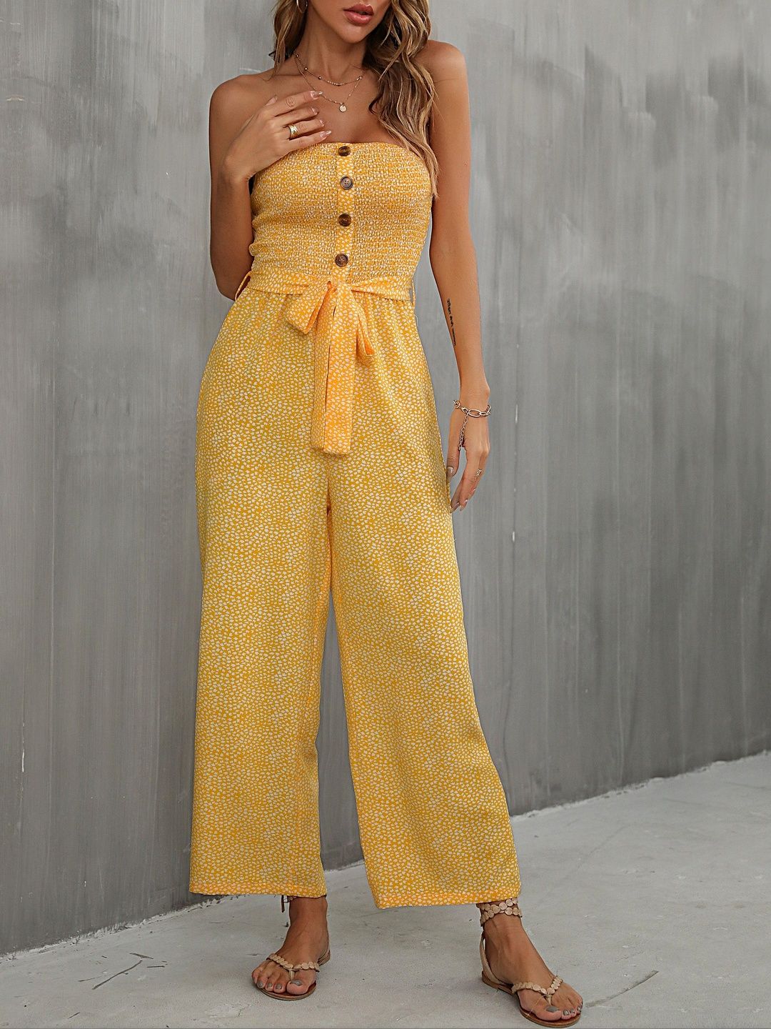 Printed Culotte Jumpsuit