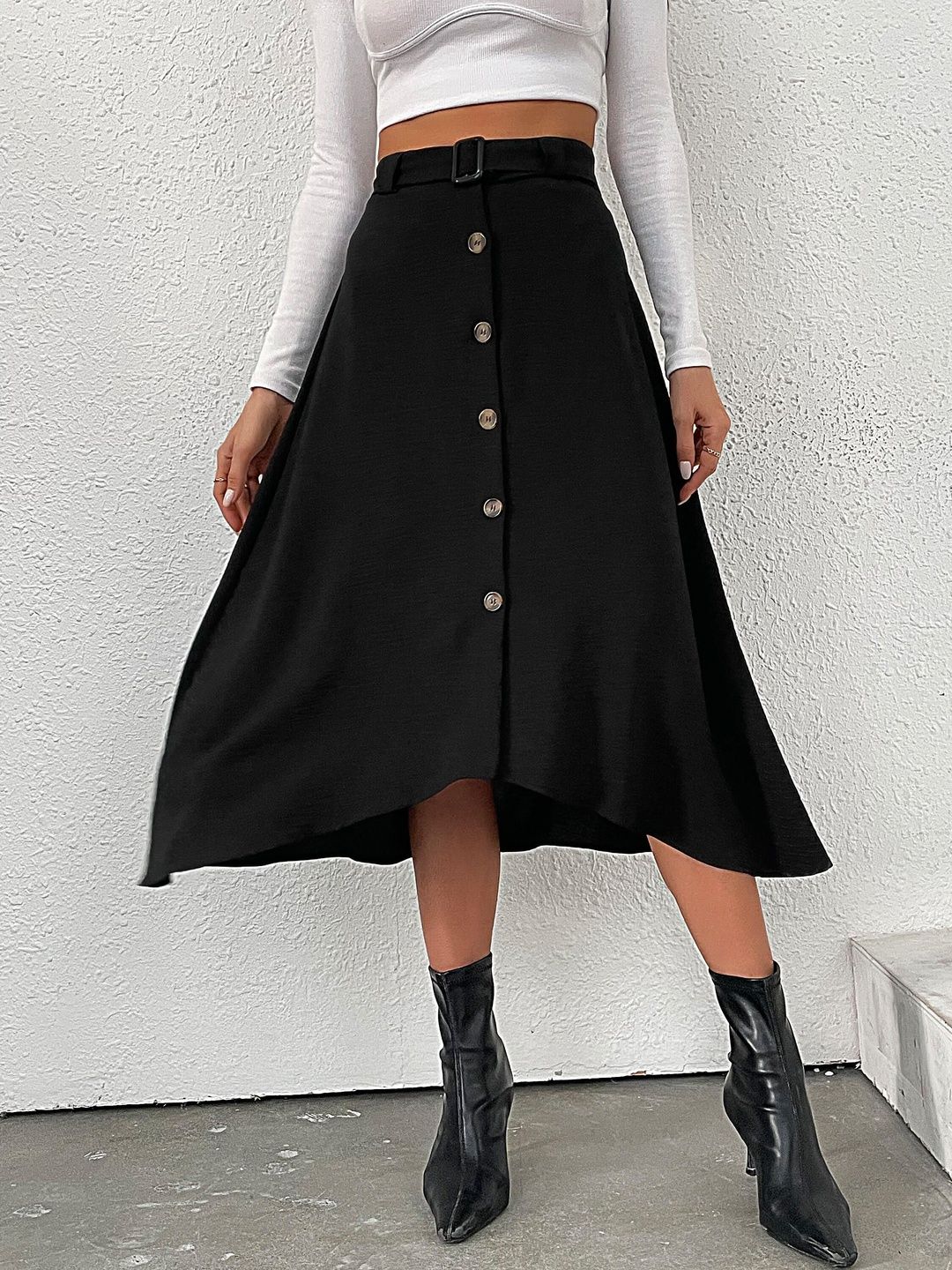 Midi Skirt With Front Split