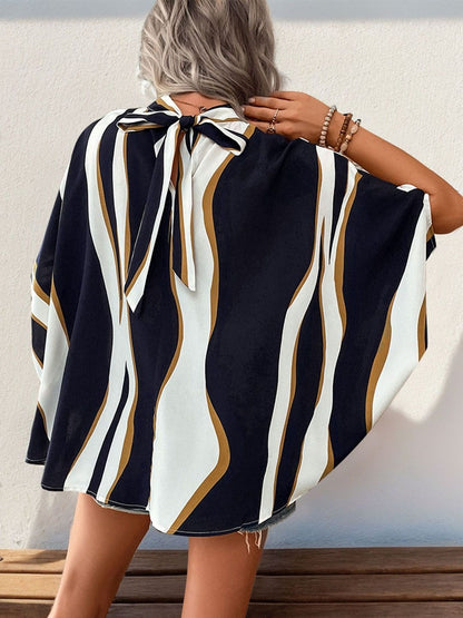 Print Batwing Sleeve Top