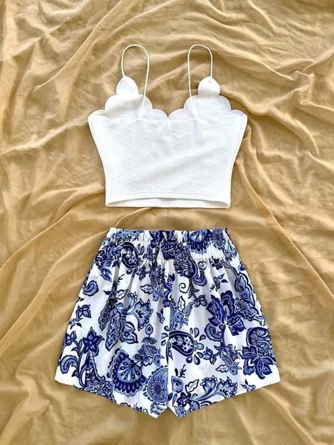 Bohemian Solid Top with Shorts