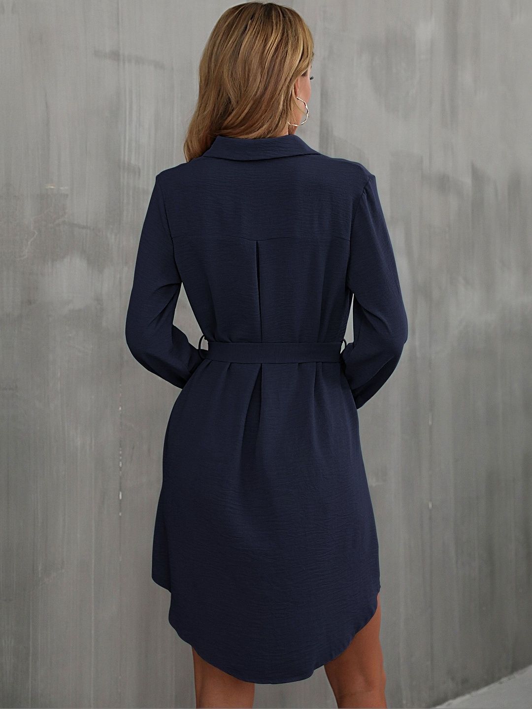 Women's Blue Nowi Shirt Mini Dress