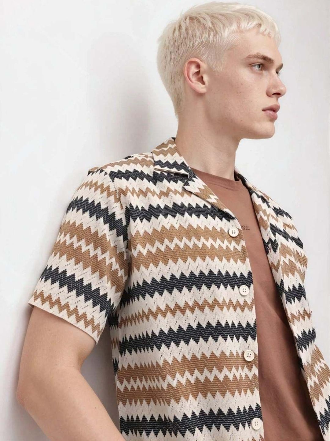 Textured Cotton Casual Shirt