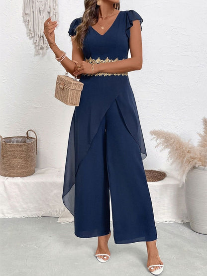Basic Jumpsuit with Embellished