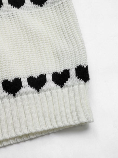 Women's White Printed Pullover Blend Regular Fit