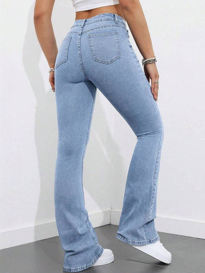 Women Bootcut High-Rise Light Fade Stretchable Jeans
