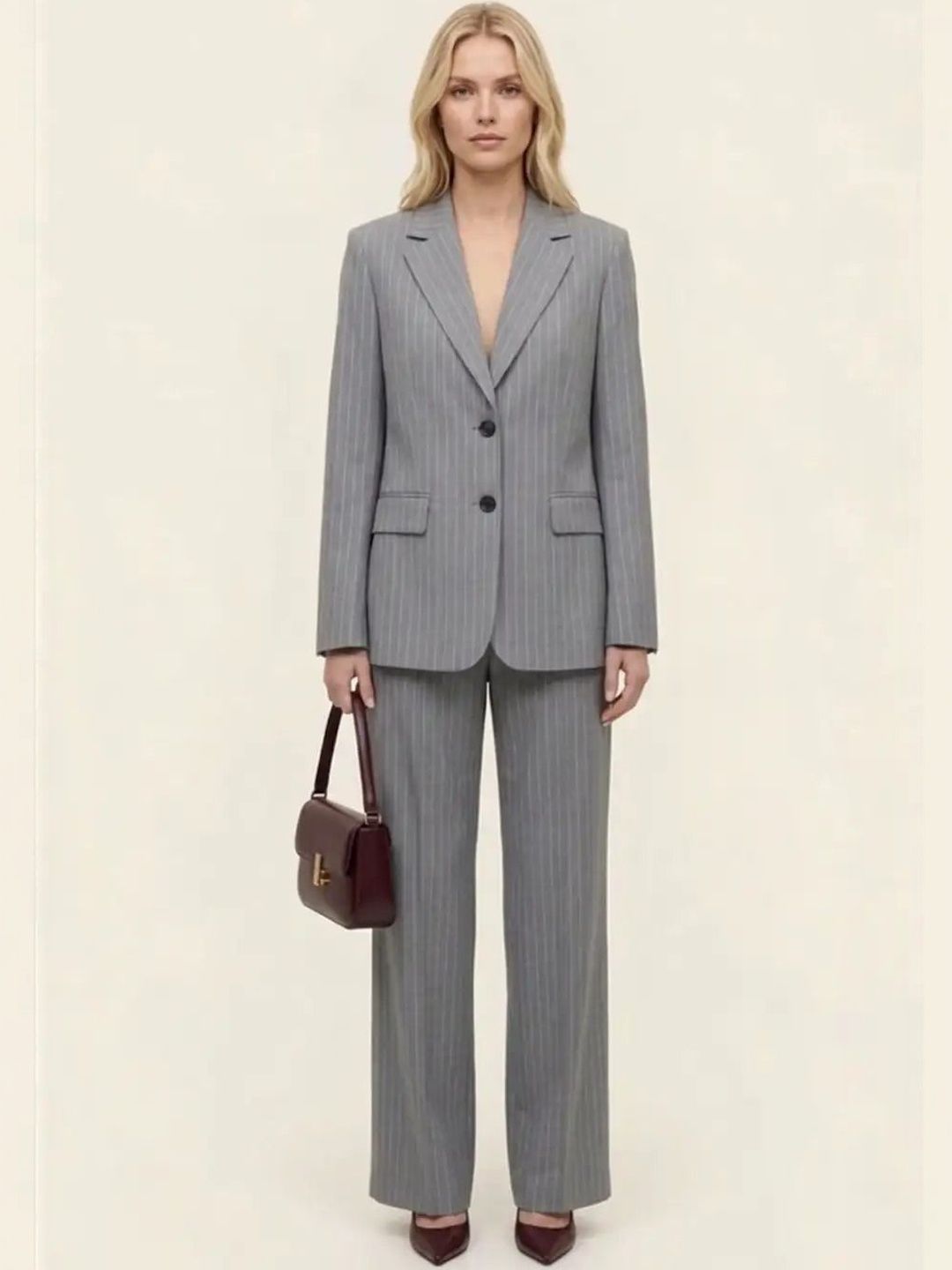 Striped Coat with Trousers