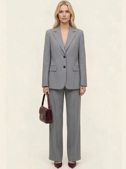 Striped Coat with Trousers