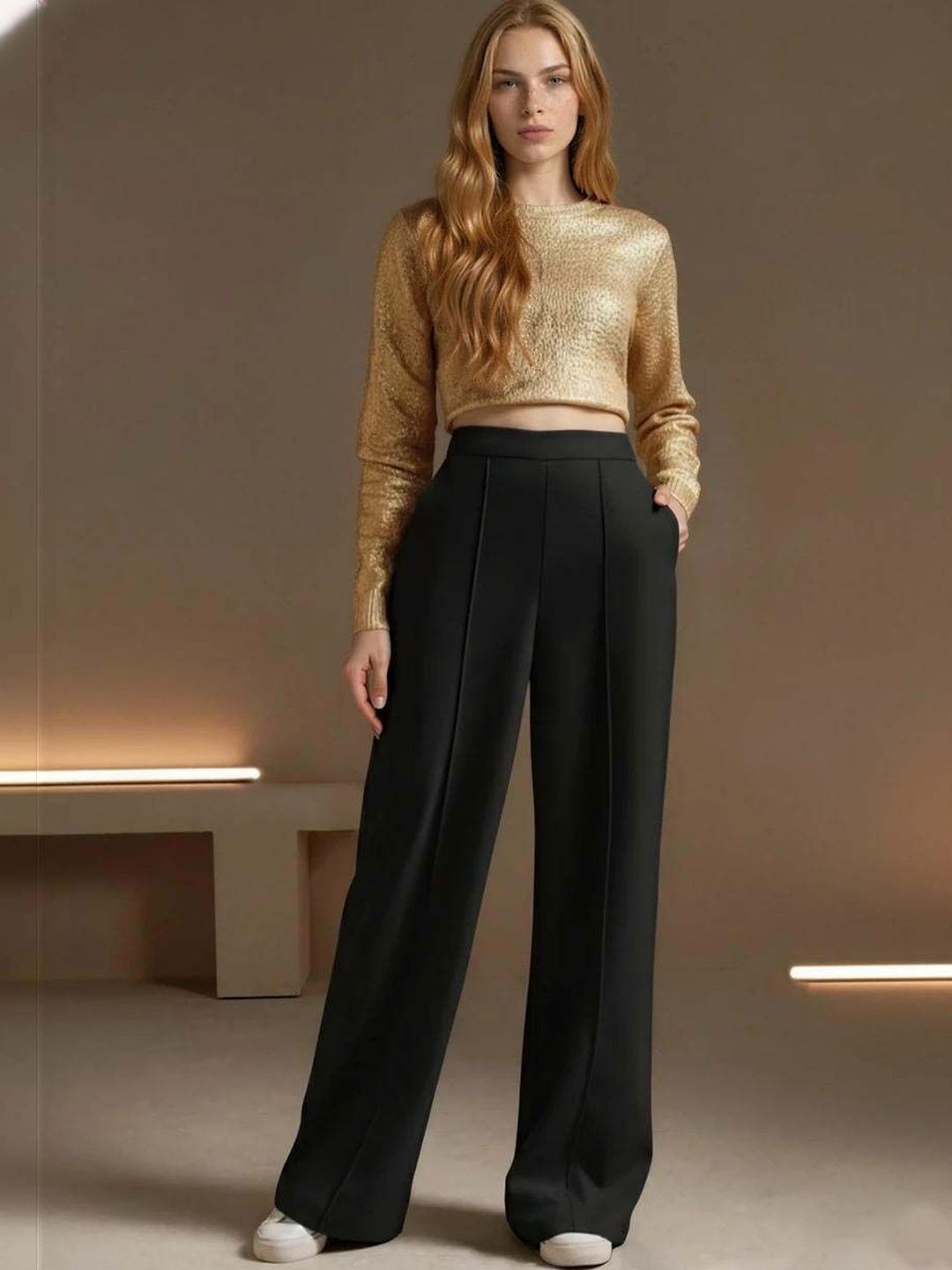 Women Wrinkle Free Trousers
