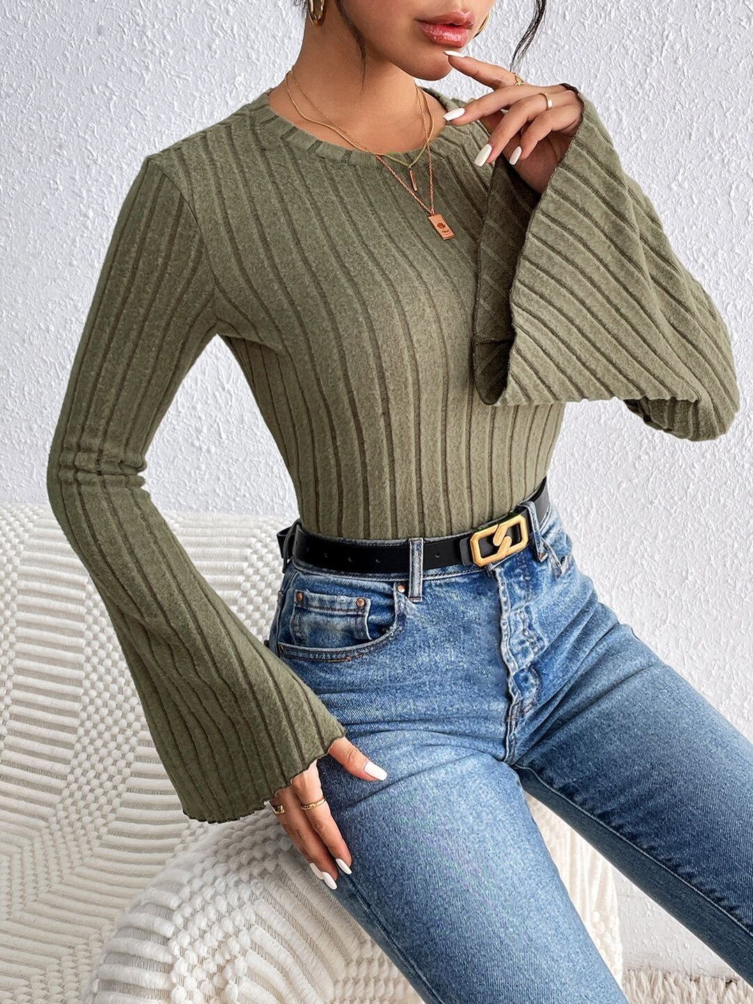 Women Ribbed Pullover