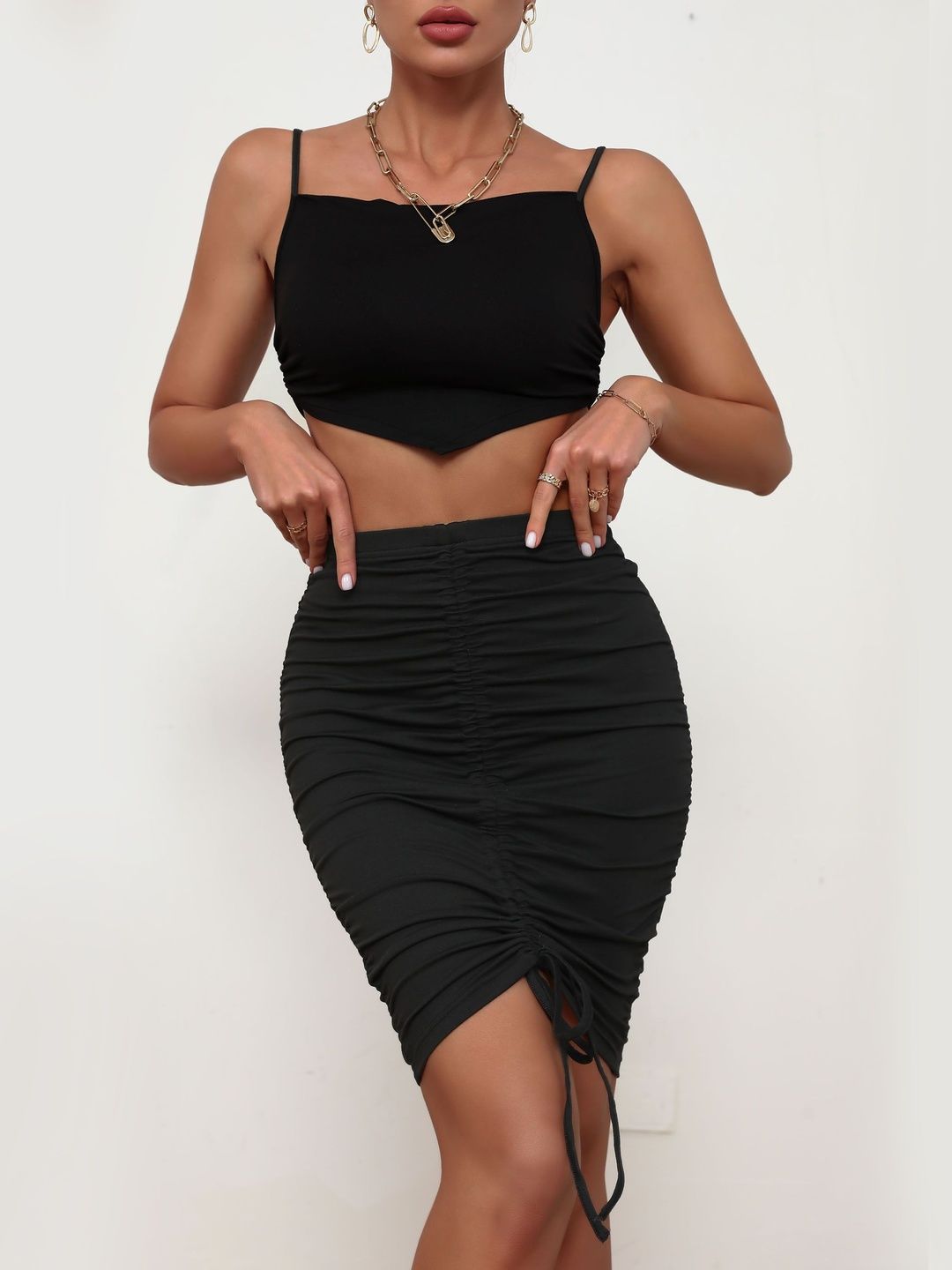 Shoulder Straps Top & Skirt Co-Ords