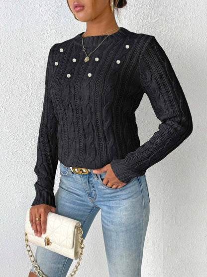 Women Cable Knit Pullover
