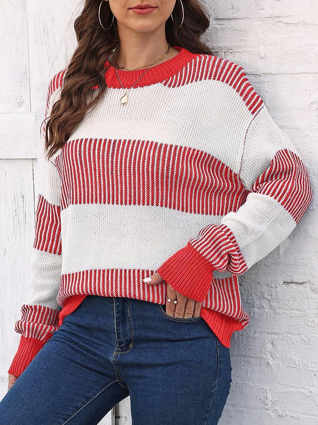 Women Striped Pullover