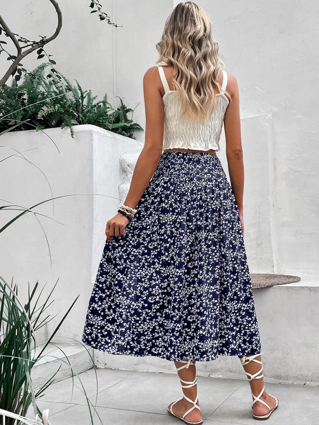 Printed Flared Cotton Skirts