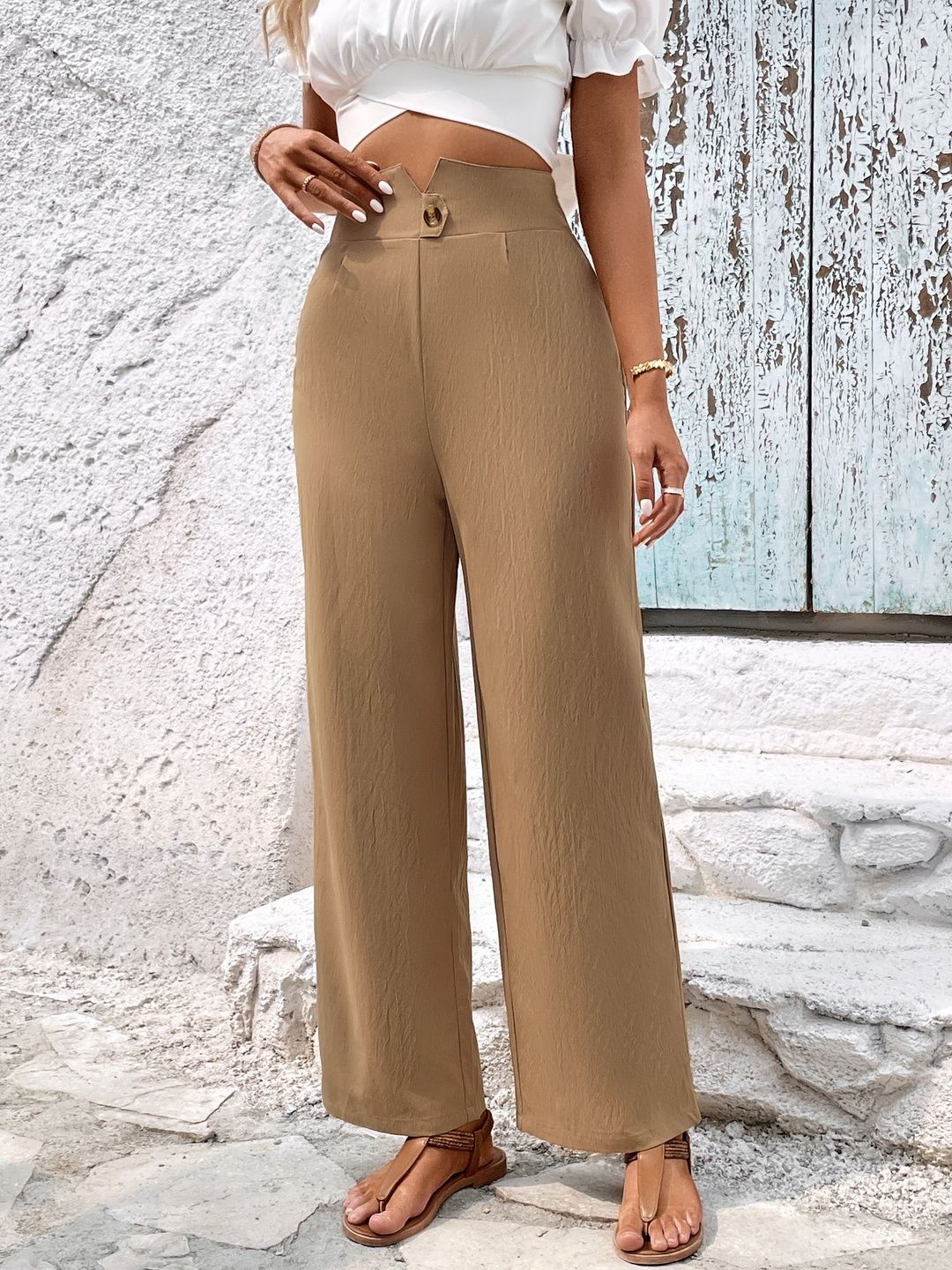 Women High-Rise Non Iron Trousers