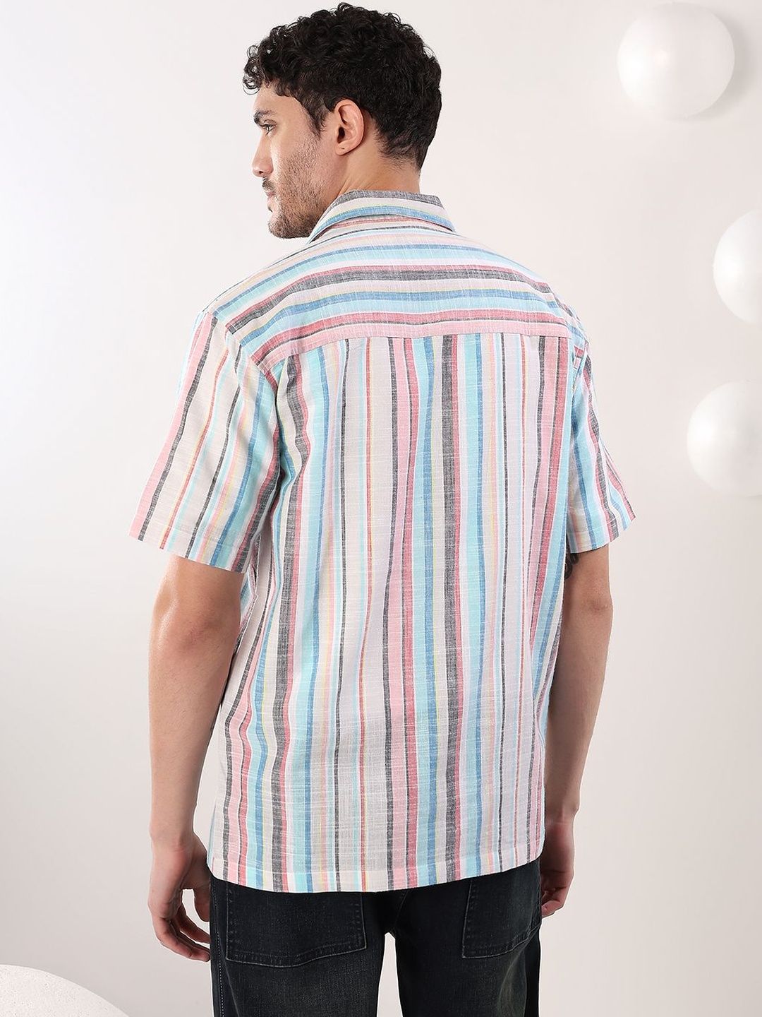 NOWI Men Striped Casual Shirt