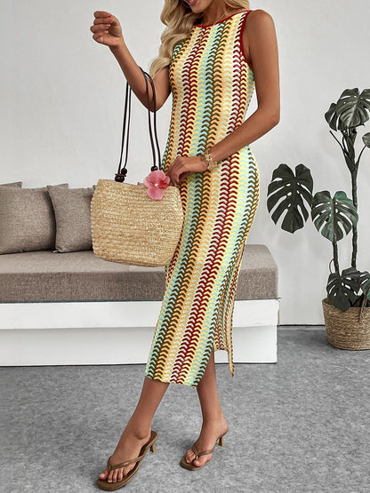 Print Bodycon Midi Dress