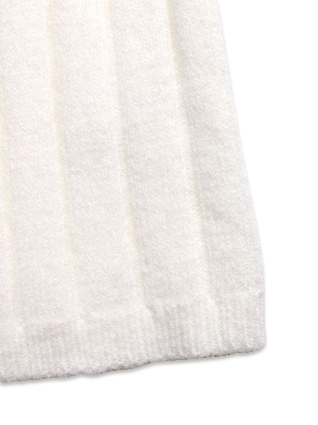 Women's White Ribbed Cardigan Blend