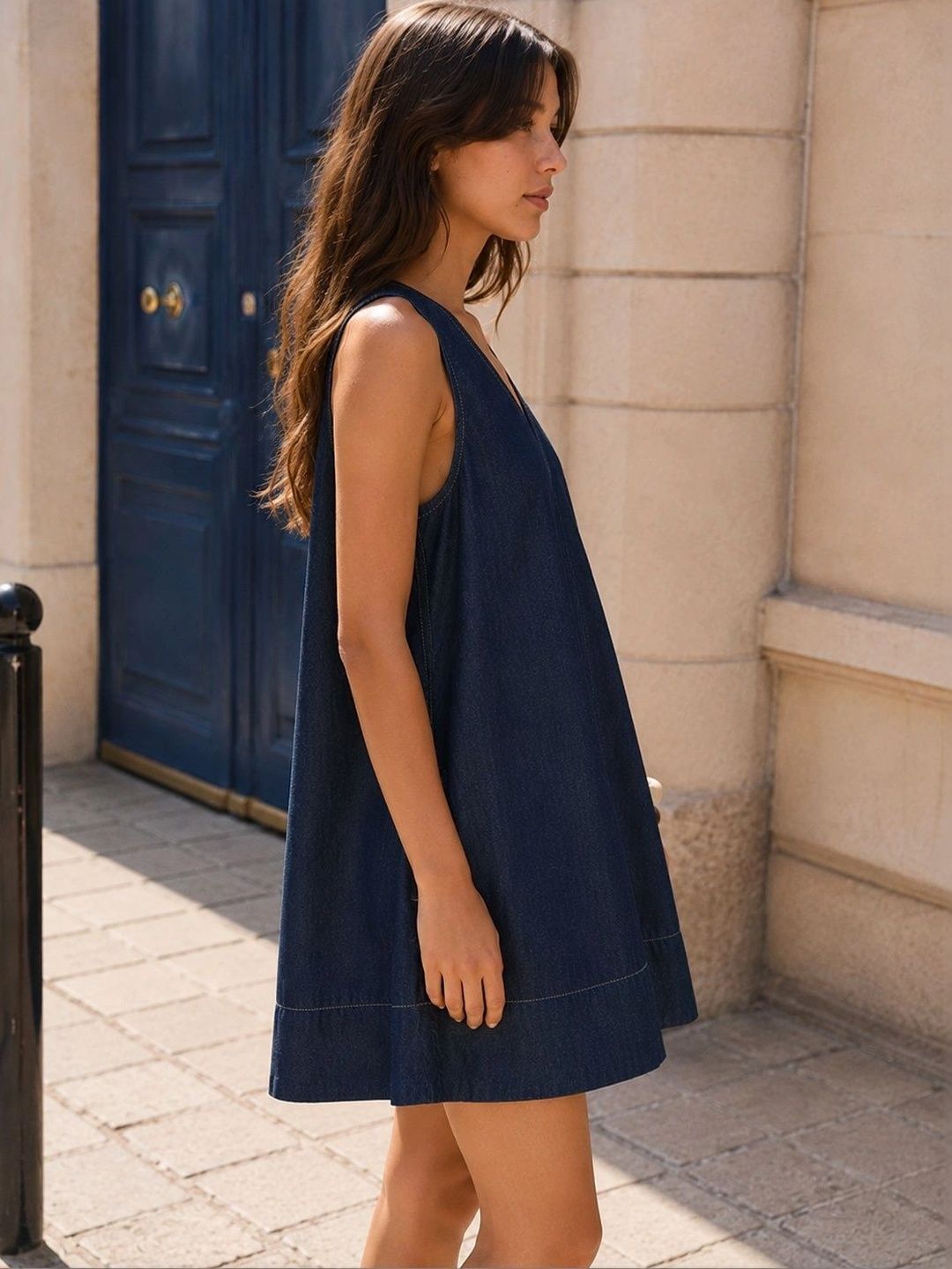 Denim A-Line Dress