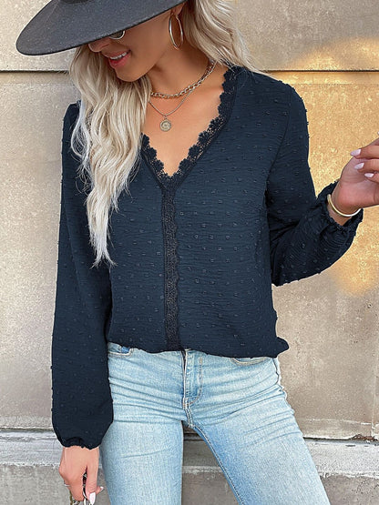 Women's Black Top Blend Printed Regular Fit