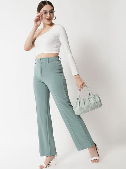Women Pack Of 2 High-Rise Regular Fit Formal Trousers
