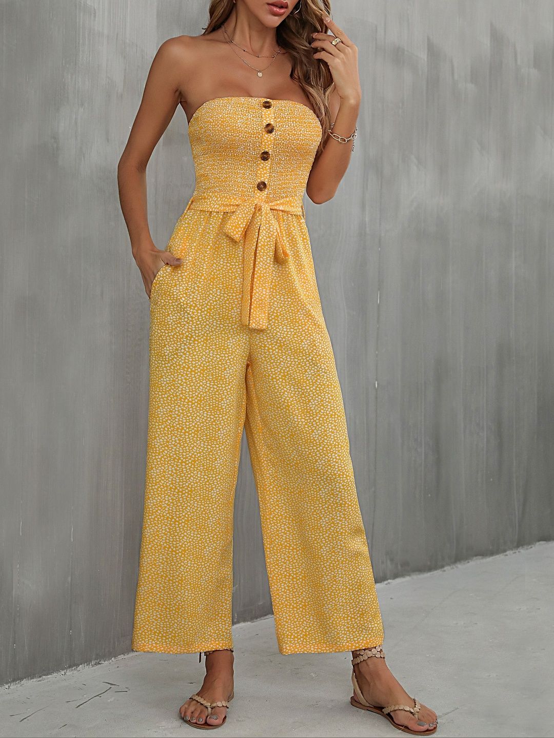 Printed Culotte Jumpsuit