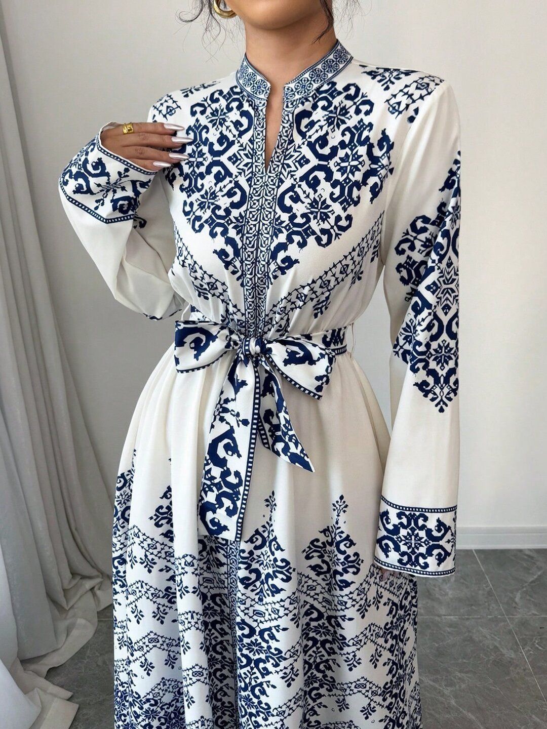 Ethnic Motifs Print A-Line Maxi Dress