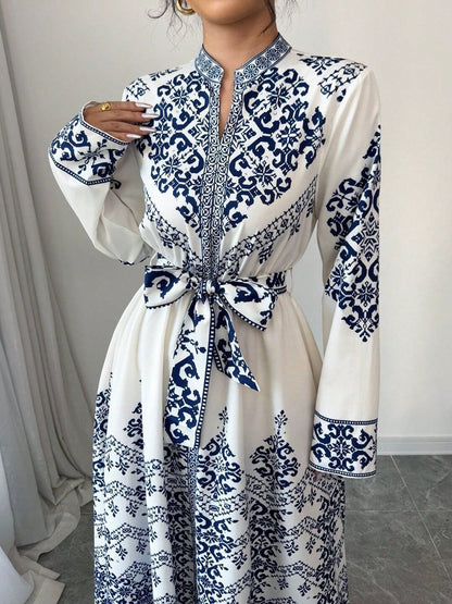Ethnic Motifs Print A-Line Maxi Dress