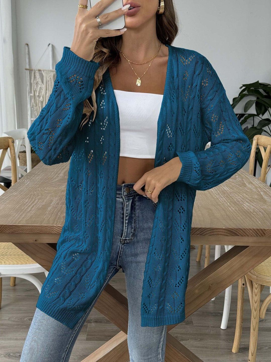 Women Embroidered Longline Shrug