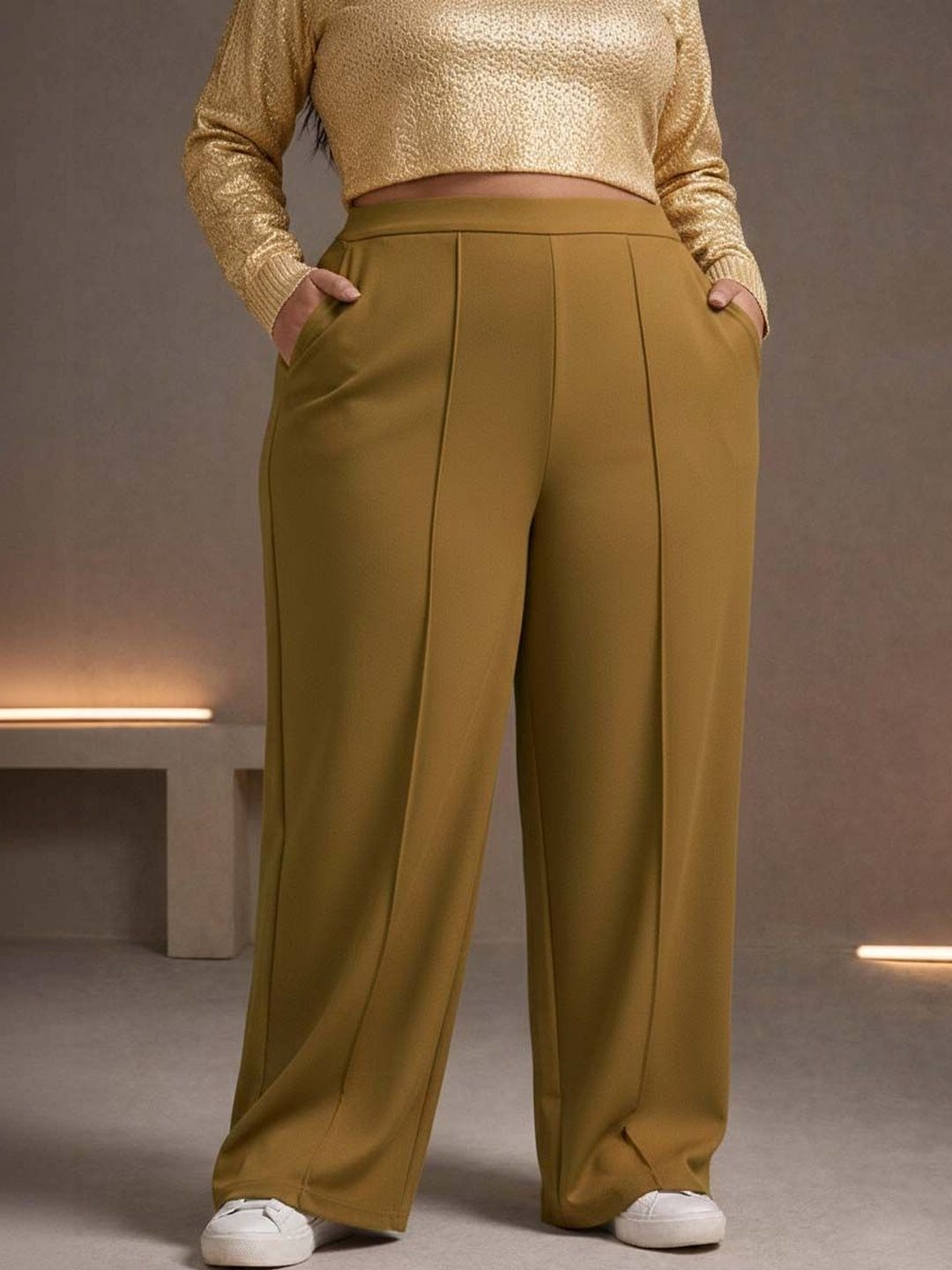 Women Wrinkle Free Trousers