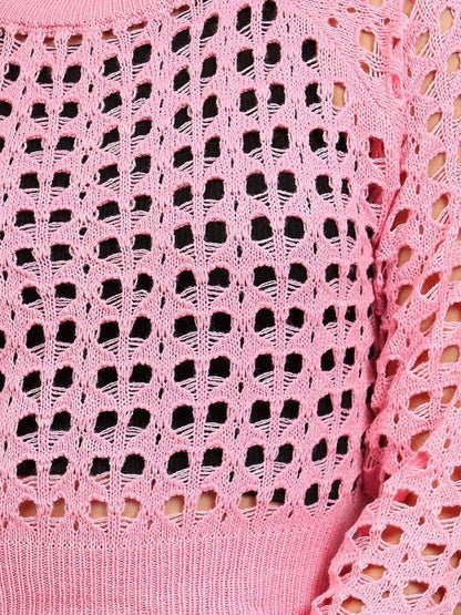 NOWI Women Woollen Crop Pullover