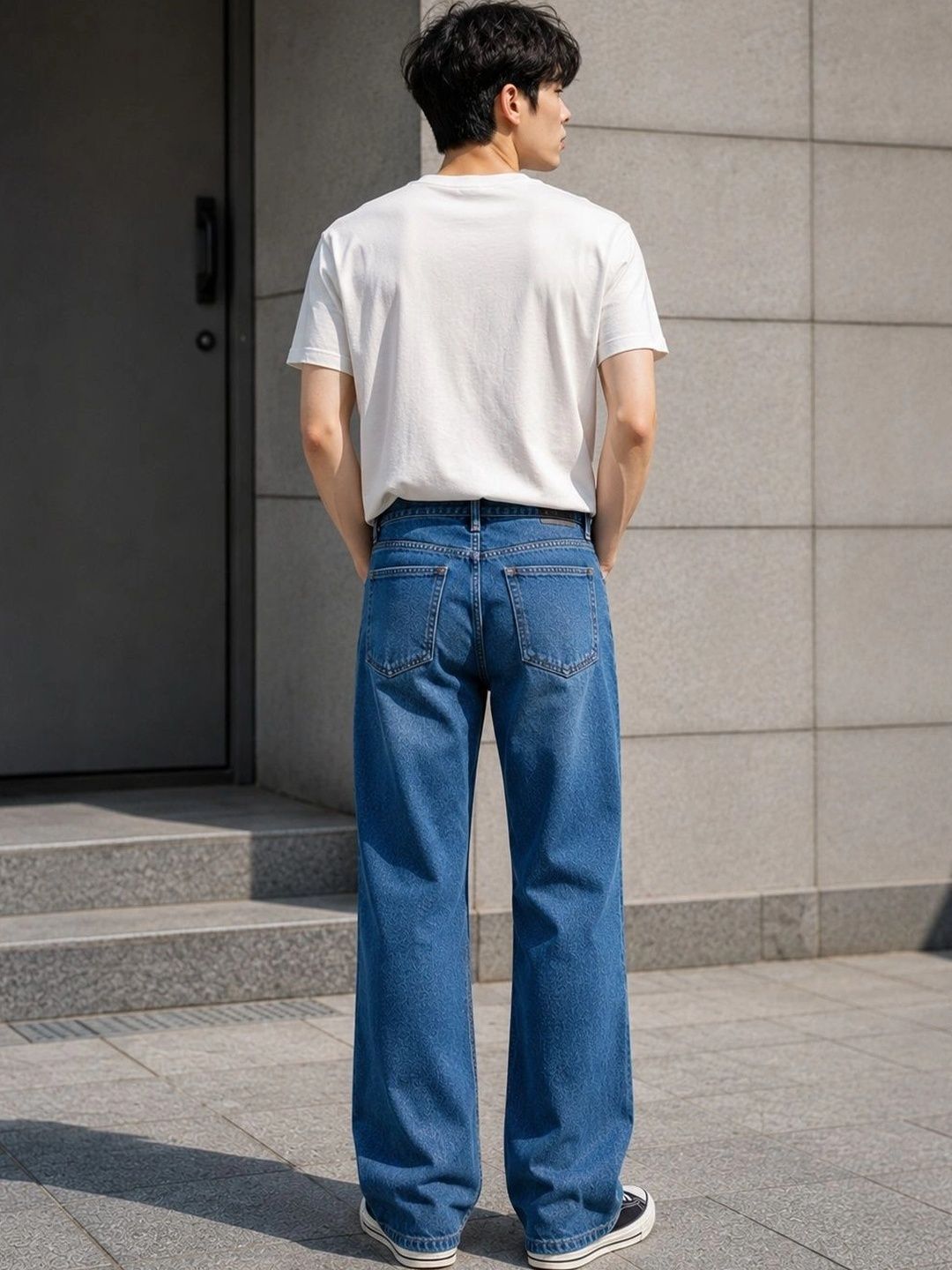 Men Bootcut High-Rise Light Fade Jeans