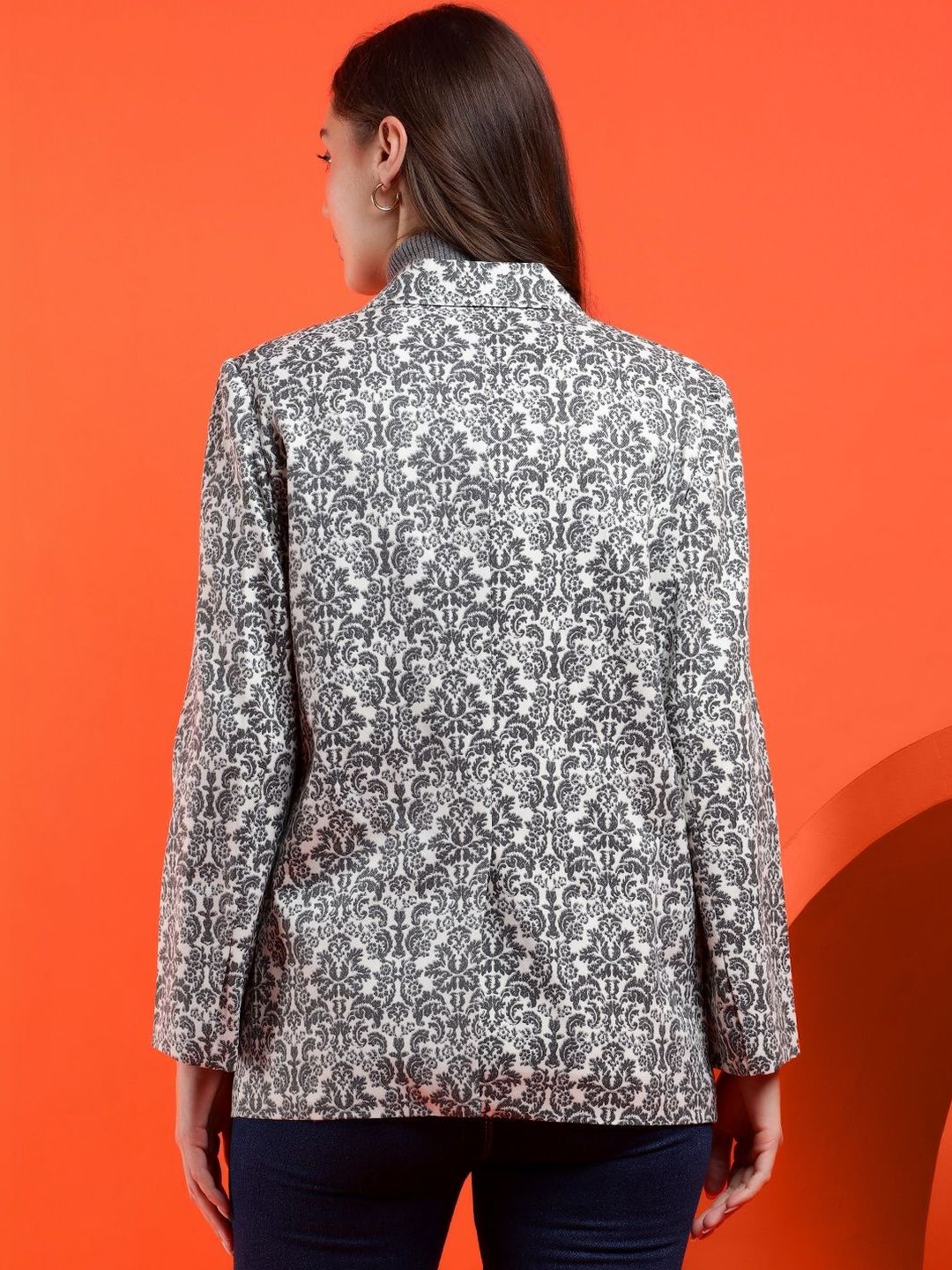 Pinted Shawl Collar Double-Breasted Blazers