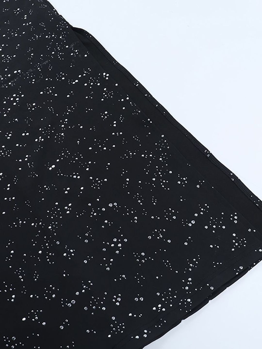 NOWI Print Flared Sleeve Bodycon Maxi Dress