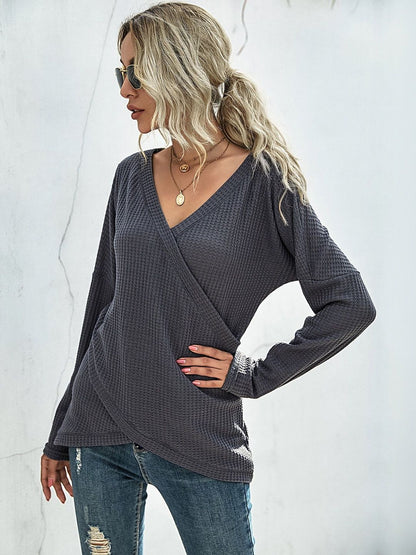 Women's Grey Nowi Women Pullover Blend Printed Regular Fit