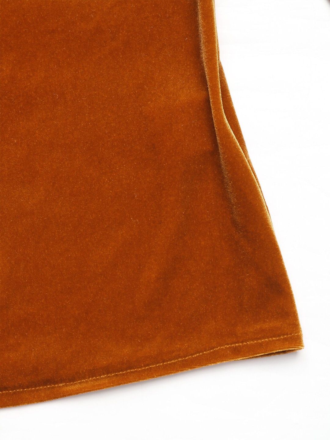 Women's Orange Cowl Neck Top
