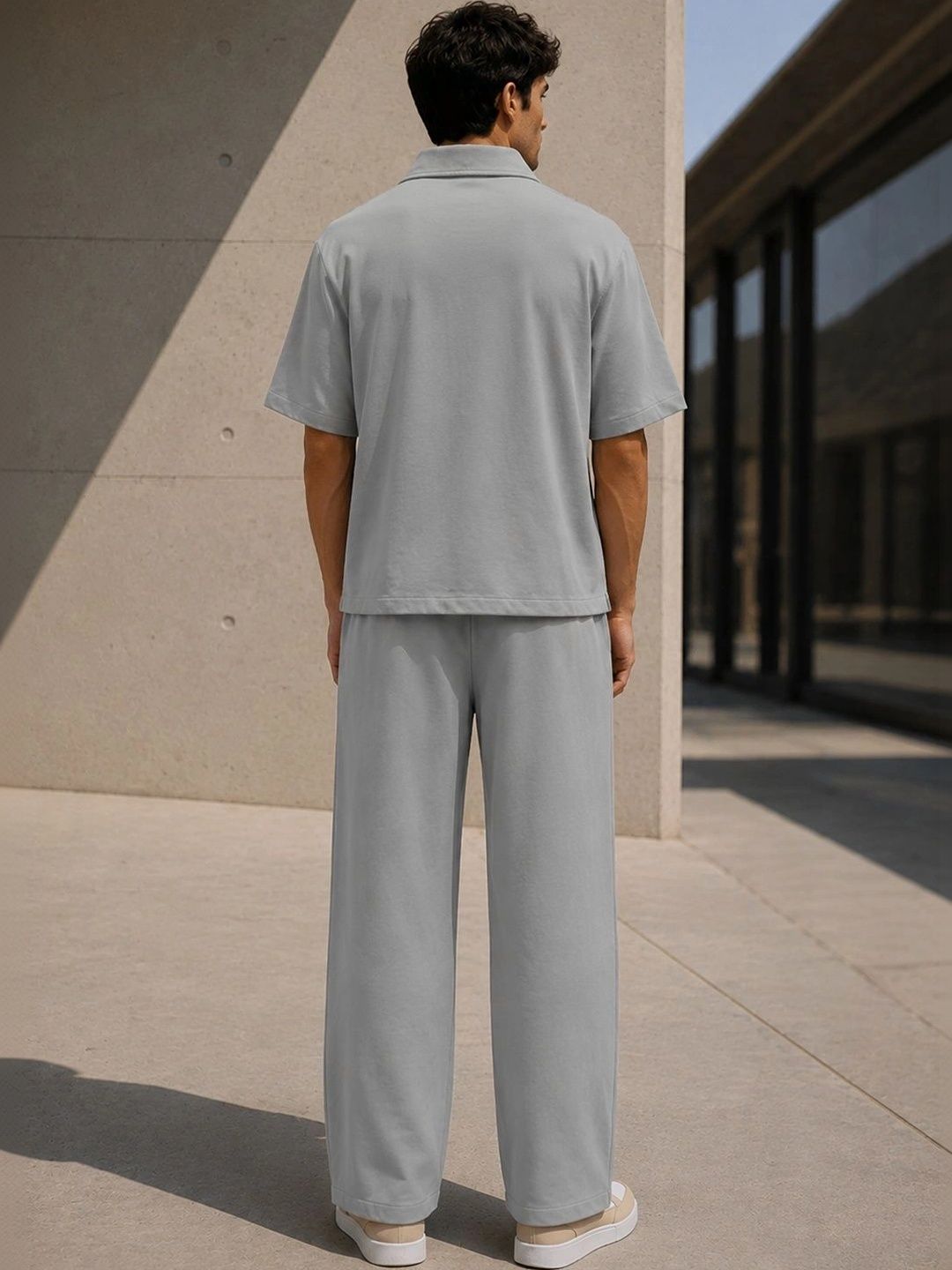 Solid Shirt with Trousers
