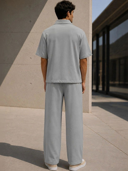 Solid Shirt with Trousers