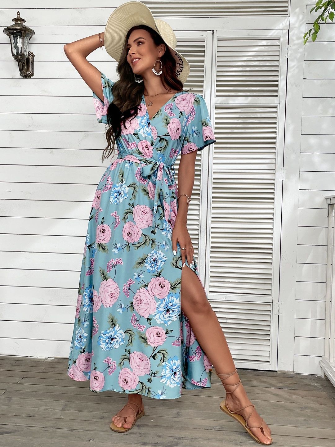 Floral Print Maxi Dress