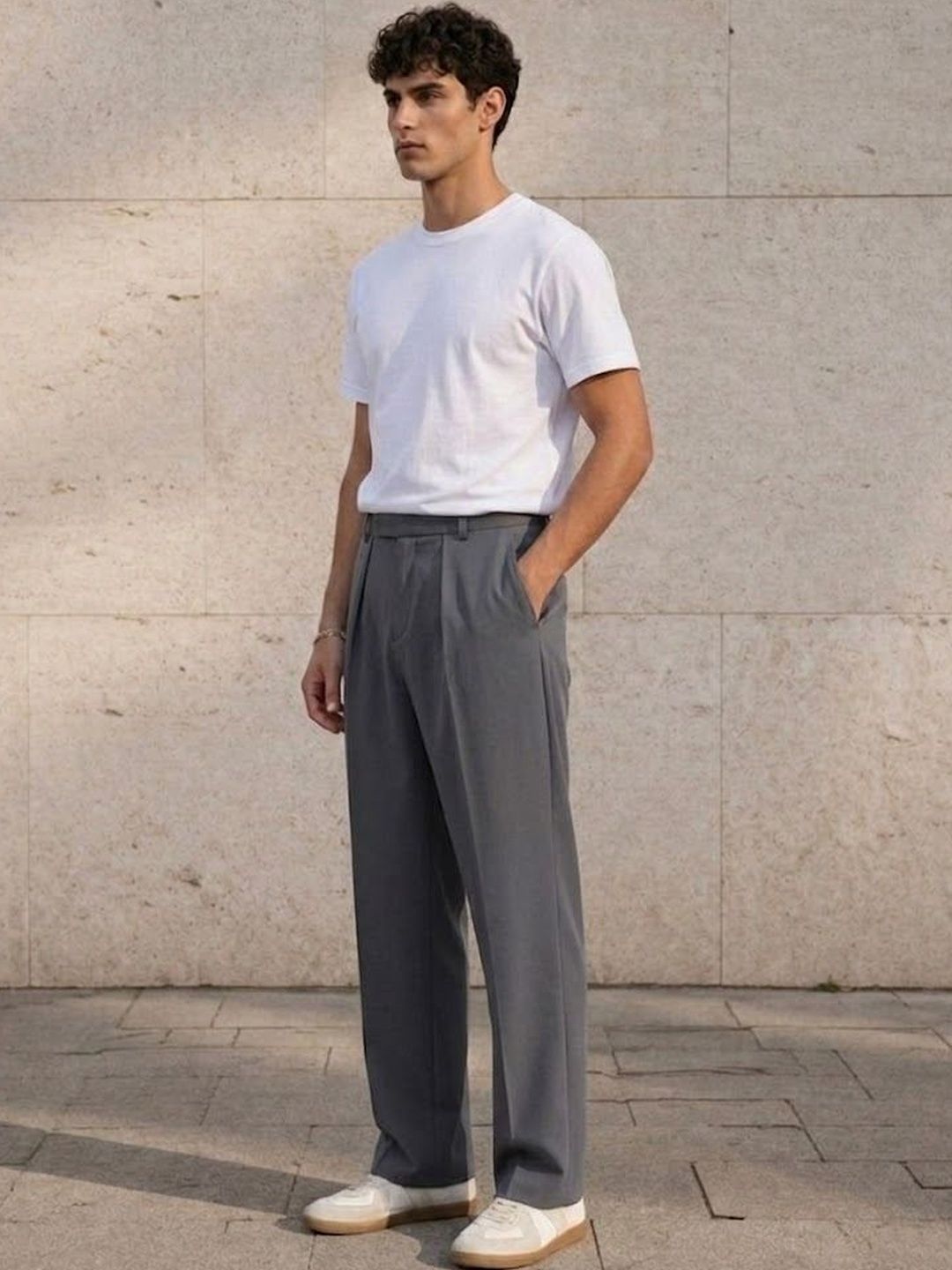 Men Pleated Trousers