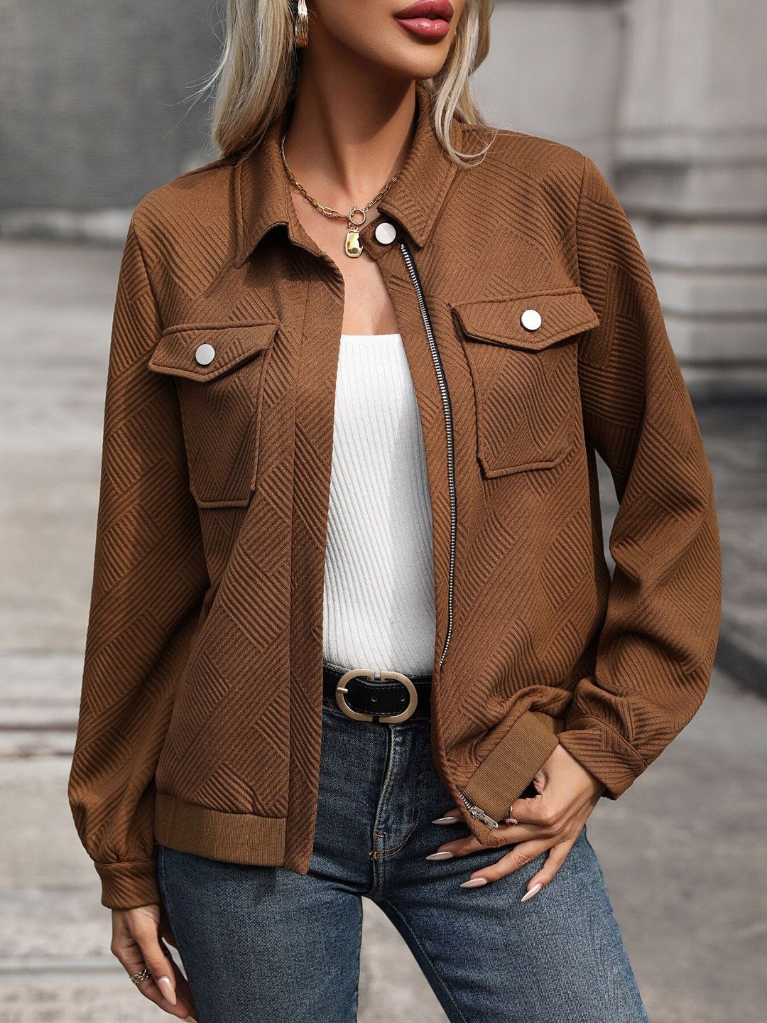 Women Open Front Jacket