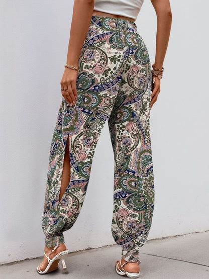 Women Printed Loose Fit Non Iron Trousers